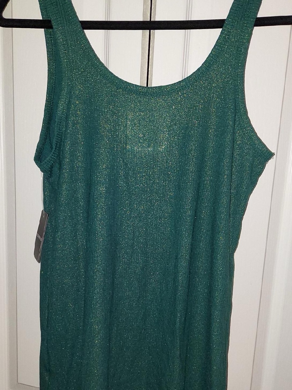 NWT TORRID Sz 0 Sleeveless Sparkle Tank Top - Green
